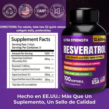 Resveratrol x 100 softgels