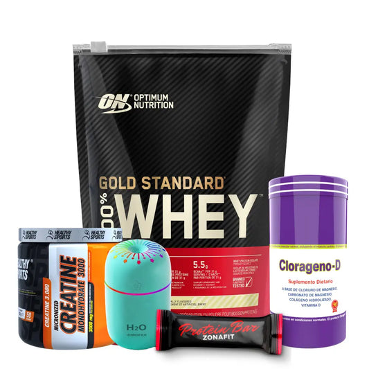 Gold Standard 22 serv + Creatine Healthy 150 gr + Clorágeno 90 caps + Obsequios