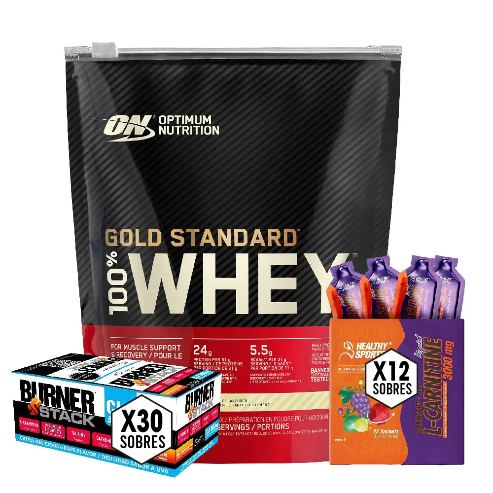 Gold Standard 22 serv + Carnitine 12 sobres + Obsequio