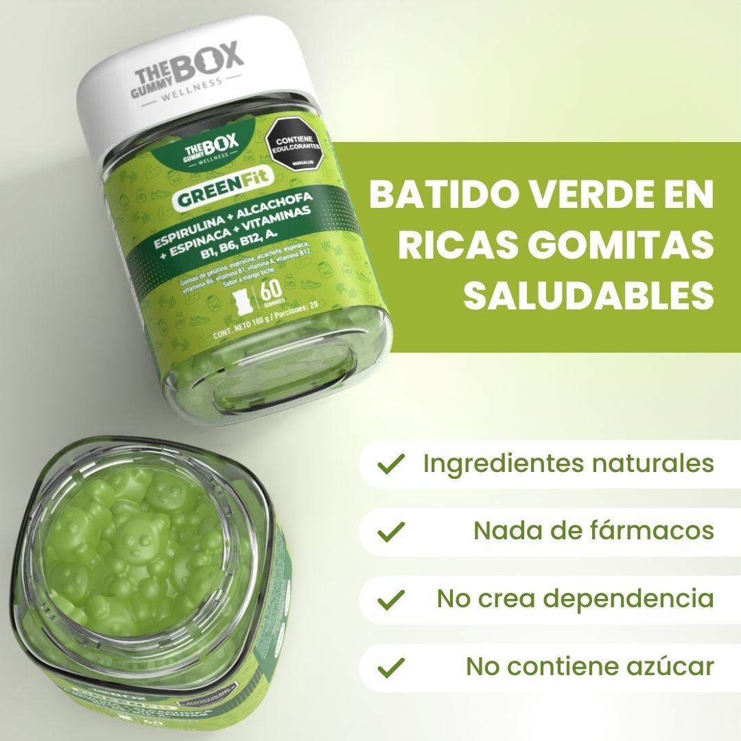 Gomitas de Espirulina, Alcachofa,  Espinaca y Vitaminas